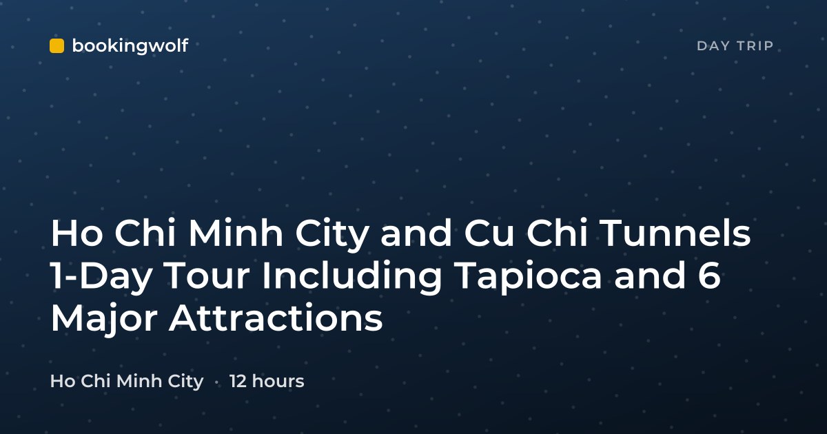 Ho Chi Minh City and Cu Chi Tunnels 1-Day Tour Including Tapioca and 6 Major Attractions
