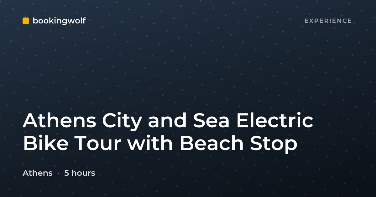 Athens City and Sea Electric Bike Tour with Beach Stop