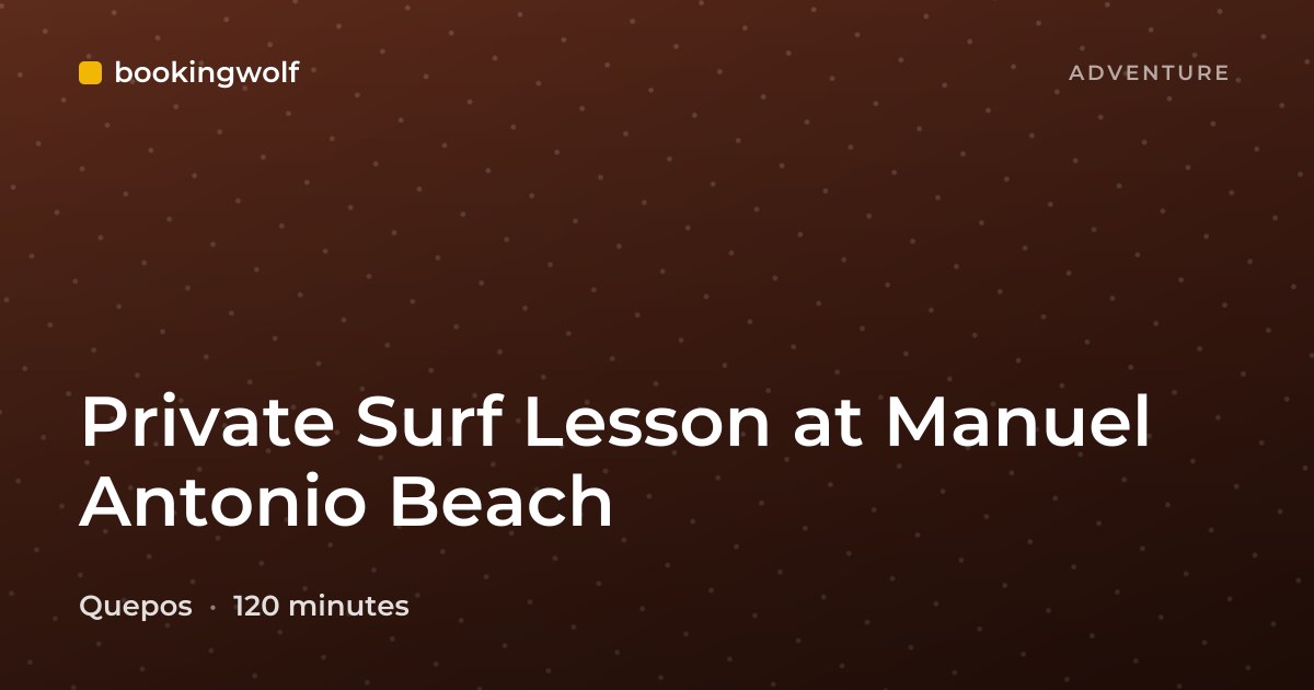 Private Surf Lesson at Manuel Antonio Beach