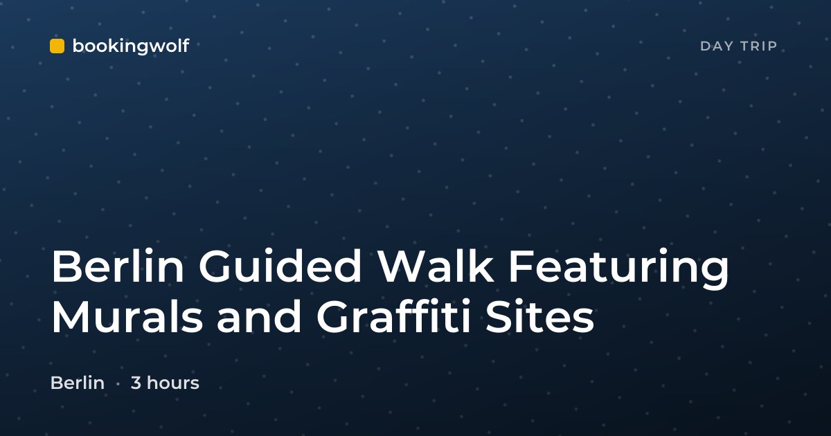 Berlin Guided Walk Featuring Murals and Graffiti Sites