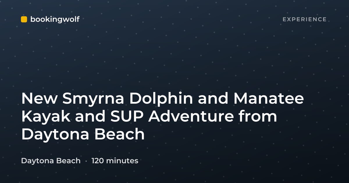 New Smyrna Dolphin and Manatee Kayak and SUP Adventure from Daytona Beach