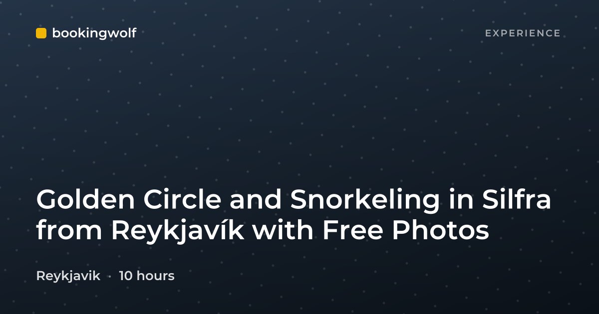Golden Circle and Snorkeling in Silfra from Reykjavík with Free Photos