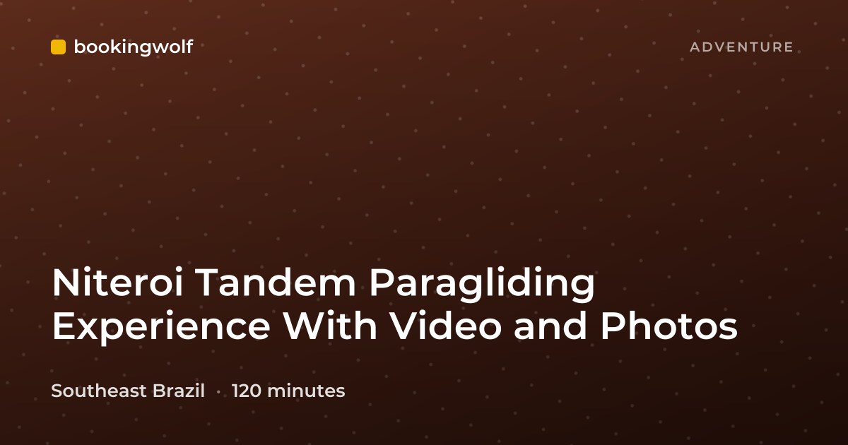 Niteroi Tandem Paragliding Experience With Video and Photos