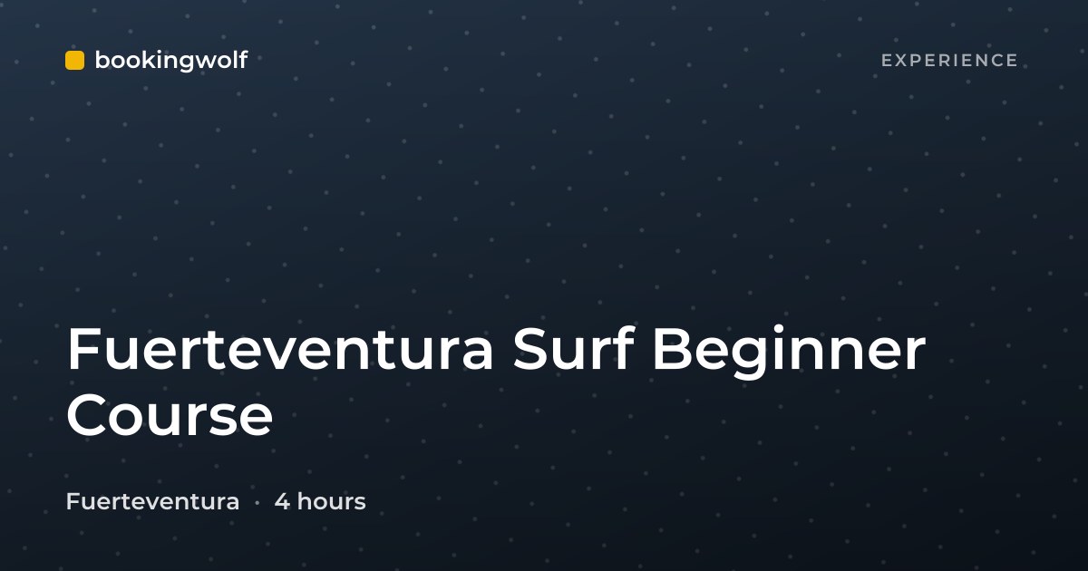 Fuerteventura Surf Beginner Course