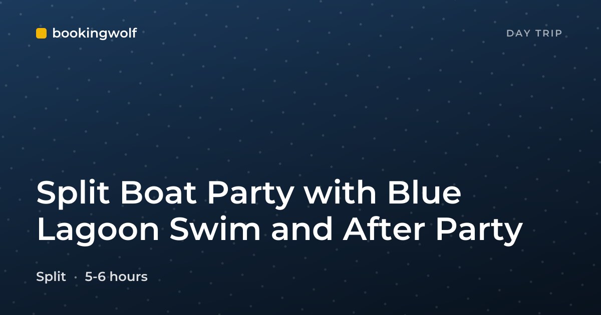 Split Boat Party with Blue Lagoon Swim and After Party