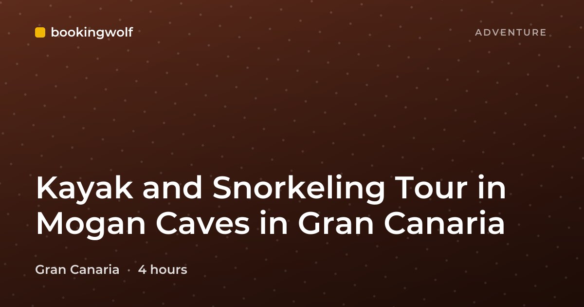 Kayak and Snorkeling Tour in Mogan Caves in Gran Canaria