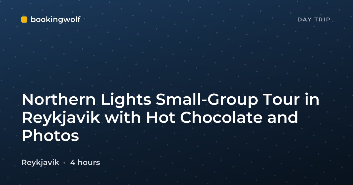 Northern Lights Small-Group Tour in Reykjavik with Hot Chocolate and Photos