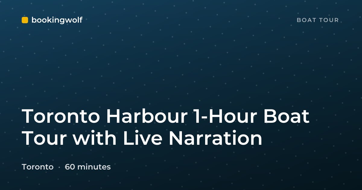 Toronto Harbour 1-Hour Boat Tour with Live Narration