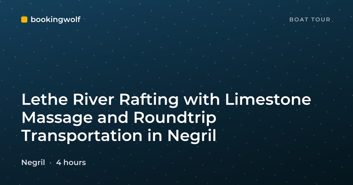 Lethe River Rafting with Limestone Massage and Roundtrip Transportation in Negril