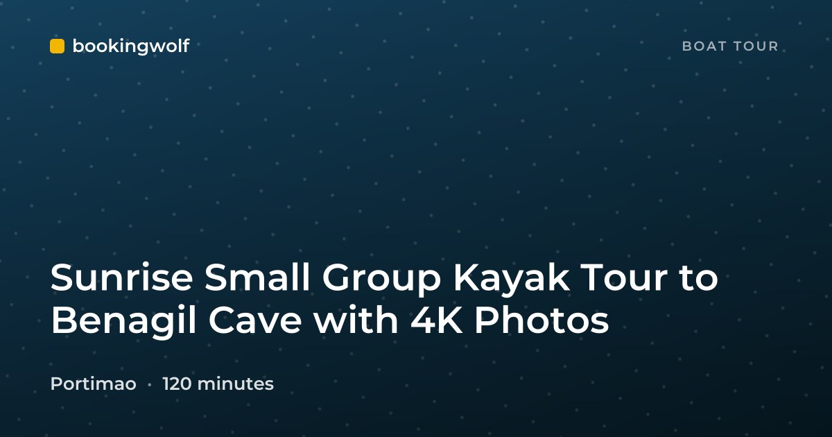 Sunrise Small Group Kayak Tour to Benagil Cave with 4K Photos