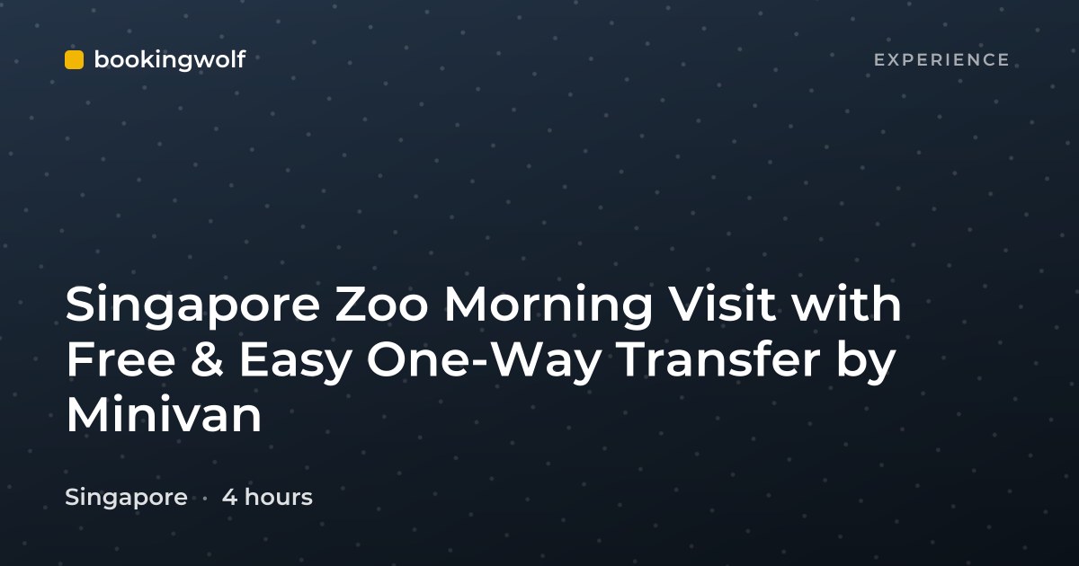 Singapore Zoo Morning Visit with Free & Easy One-Way Transfer by Minivan