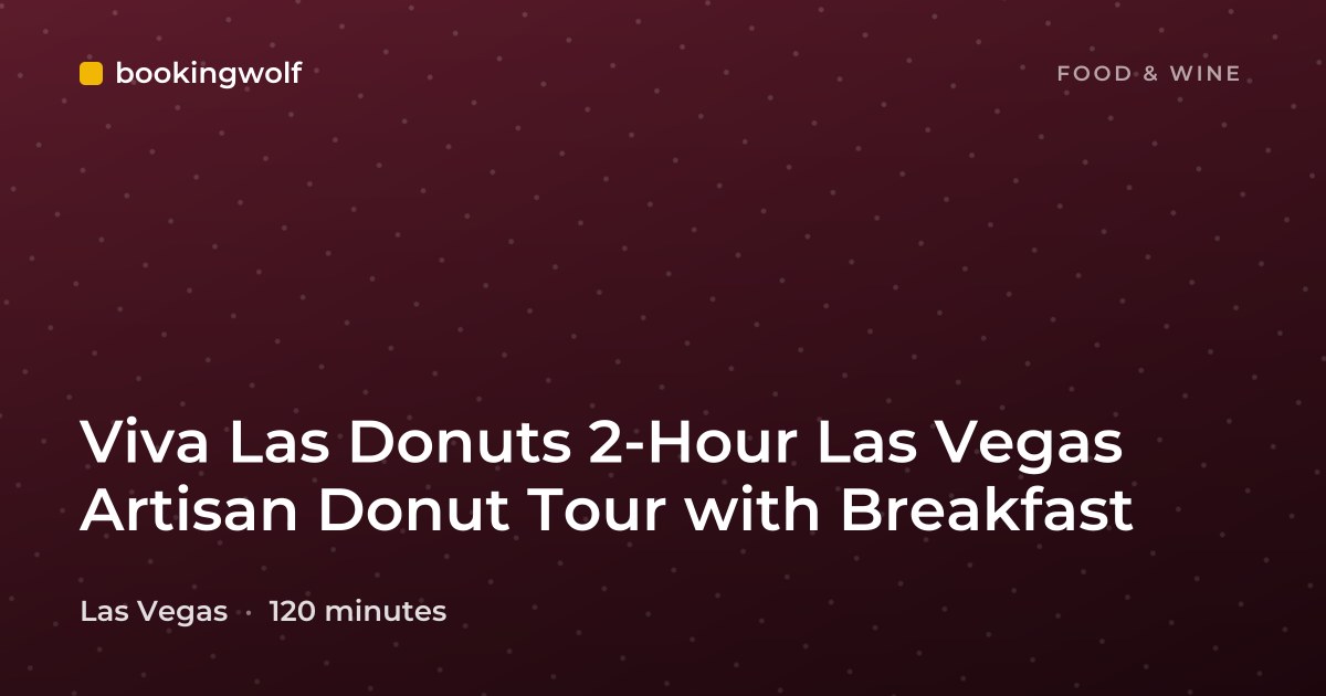 Viva Las Donuts 2-Hour Las Vegas Artisan Donut Tour with Breakfast