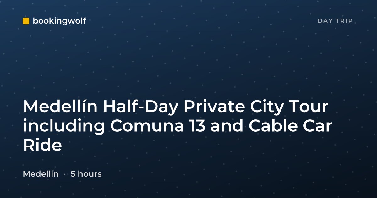 Medellín Half-Day Private City Tour including Comuna 13 and Cable Car Ride