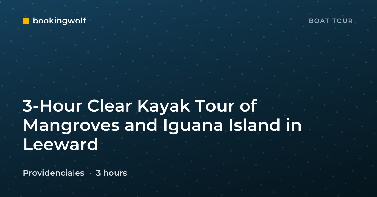 3-Hour Clear Kayak Tour of Mangroves and Iguana Island in Leeward