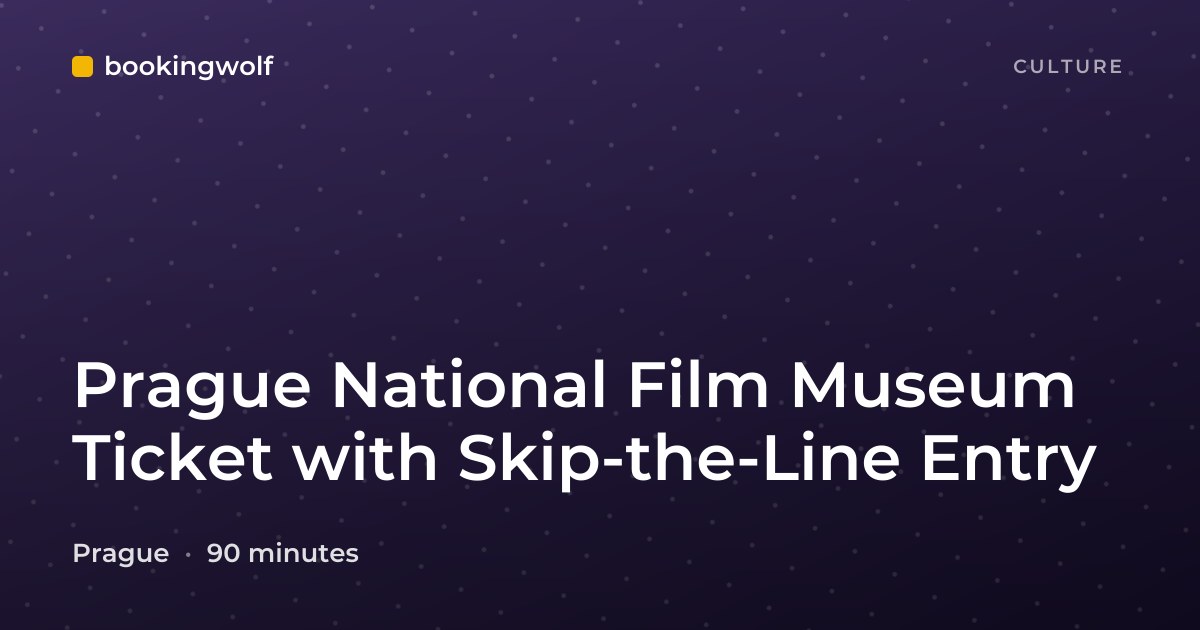 Prague National Film Museum Ticket with Skip-the-Line Entry