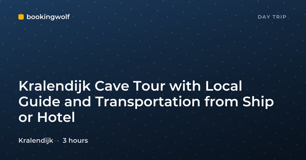 Kralendijk Cave Tour with Local Guide and Transportation from Ship or Hotel