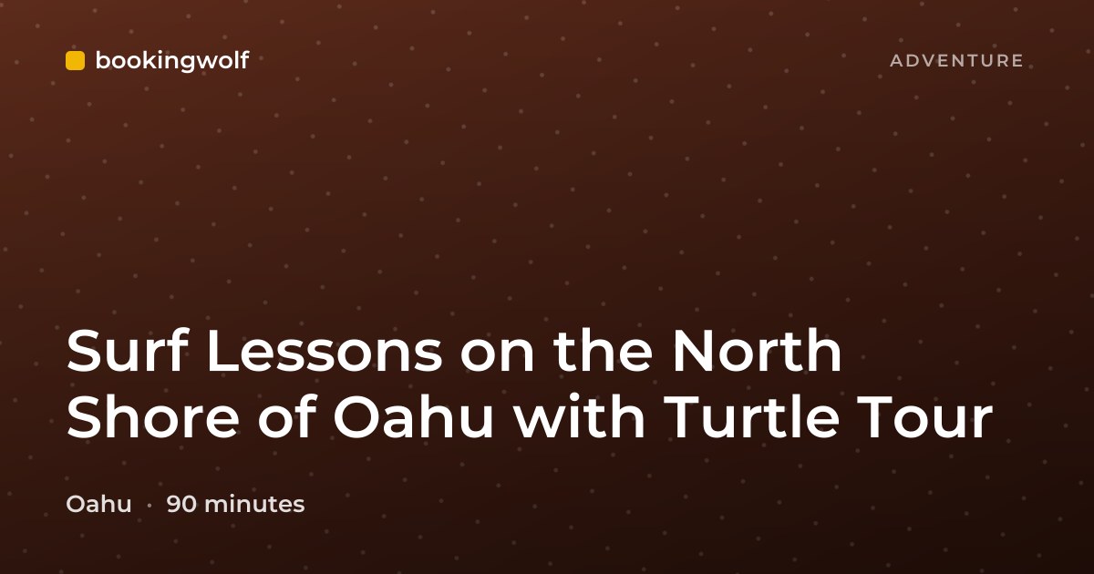 Surf Lessons on the North Shore of Oahu with Turtle Tour