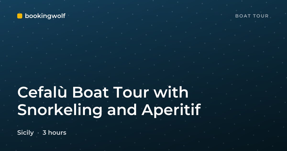 Cefalù Boat Tour with Snorkeling and Aperitif