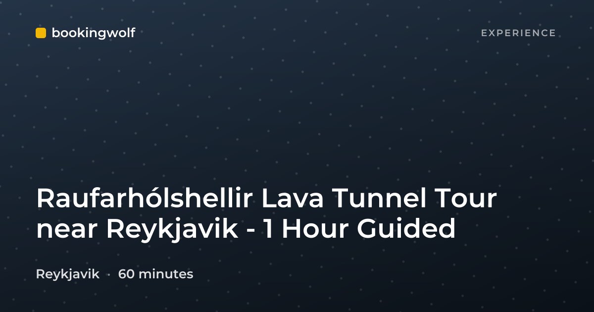 Raufarhólshellir Lava Tunnel Tour near Reykjavik - 1 Hour Guided