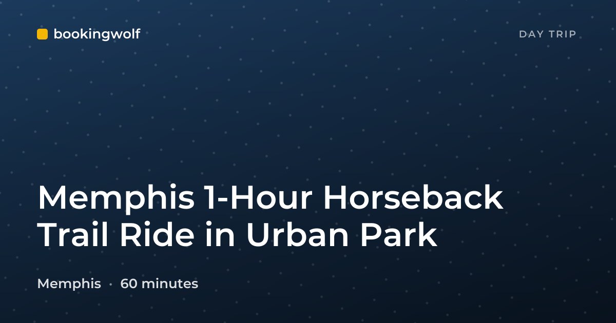 Memphis 1-Hour Horseback Trail Ride in Urban Park