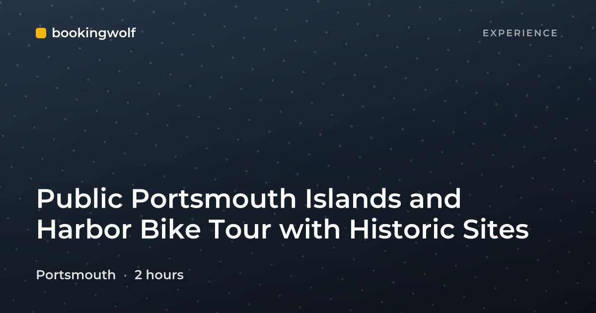 Public Portsmouth Islands and Harbor Bike Tour with Historic Sites