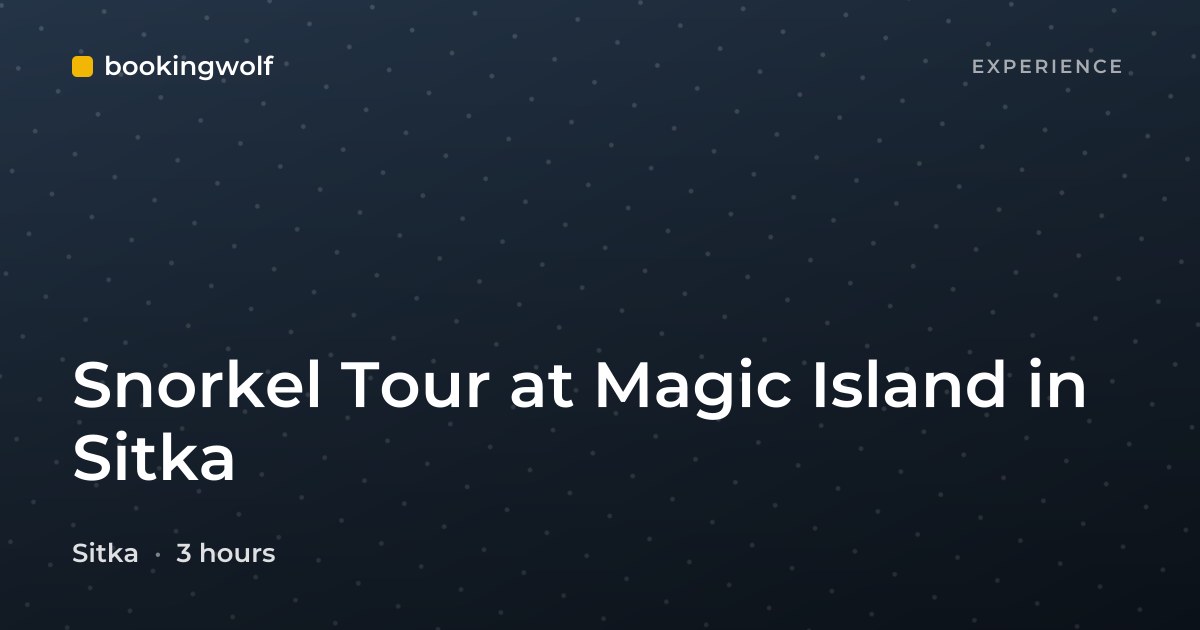 Snorkel Tour at Magic Island in Sitka