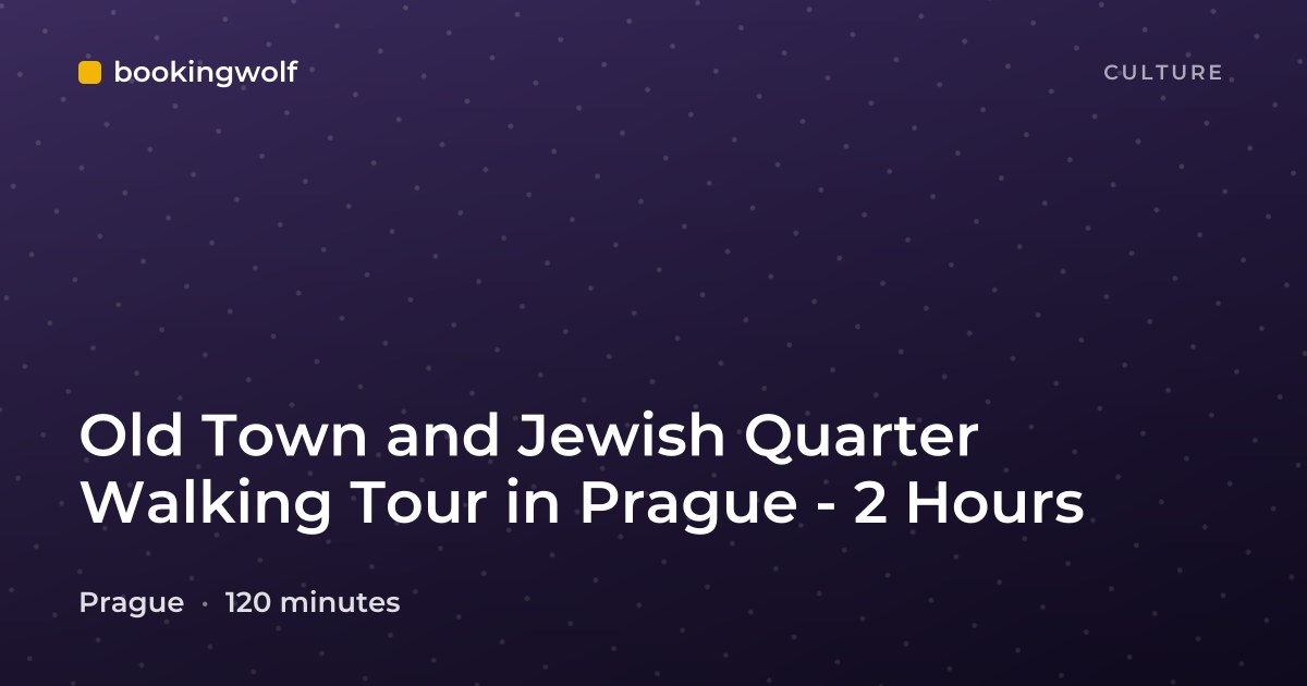Old Town and Jewish Quarter Walking Tour in Prague - 2 Hours