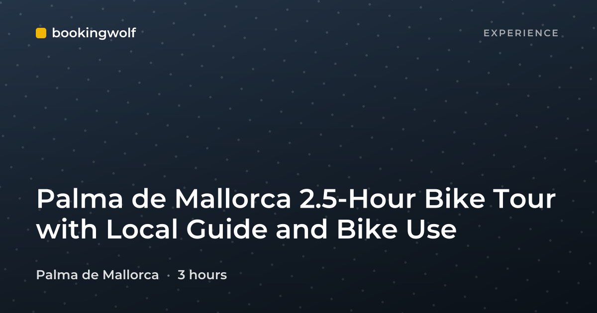 Palma de Mallorca 2.5-Hour Bike Tour with Local Guide and Bike Use