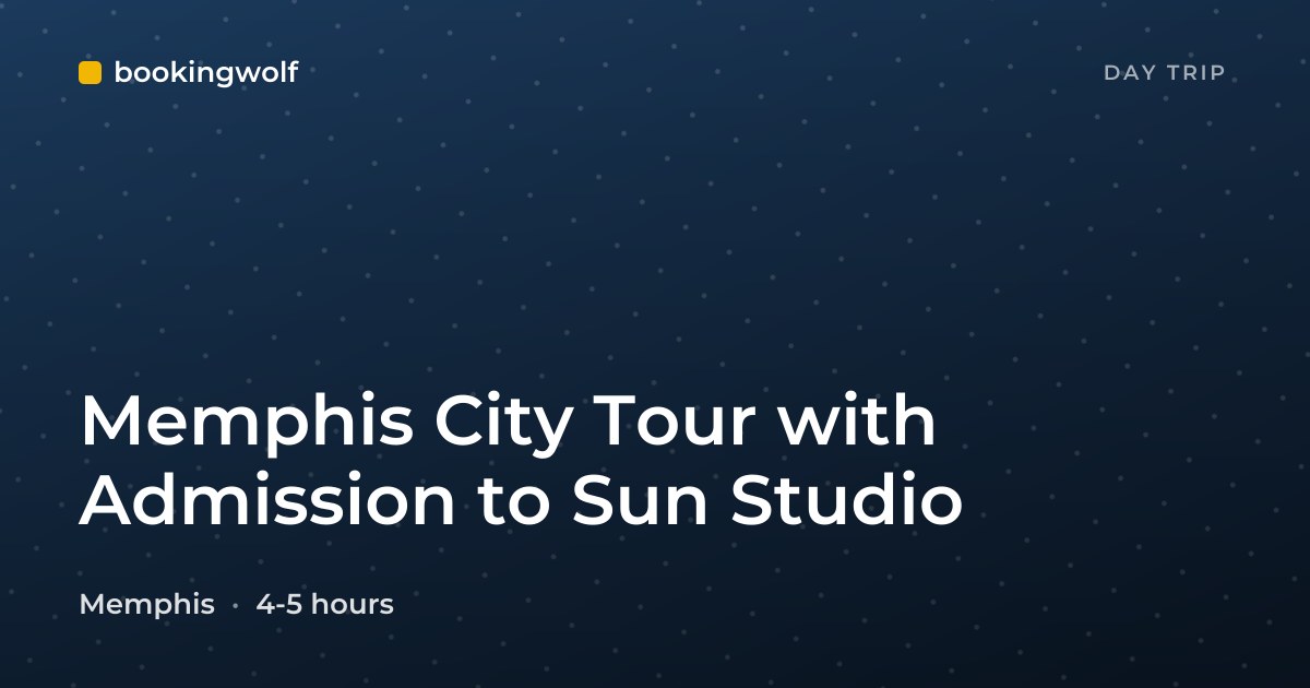 Memphis City Tour with Admission to Sun Studio