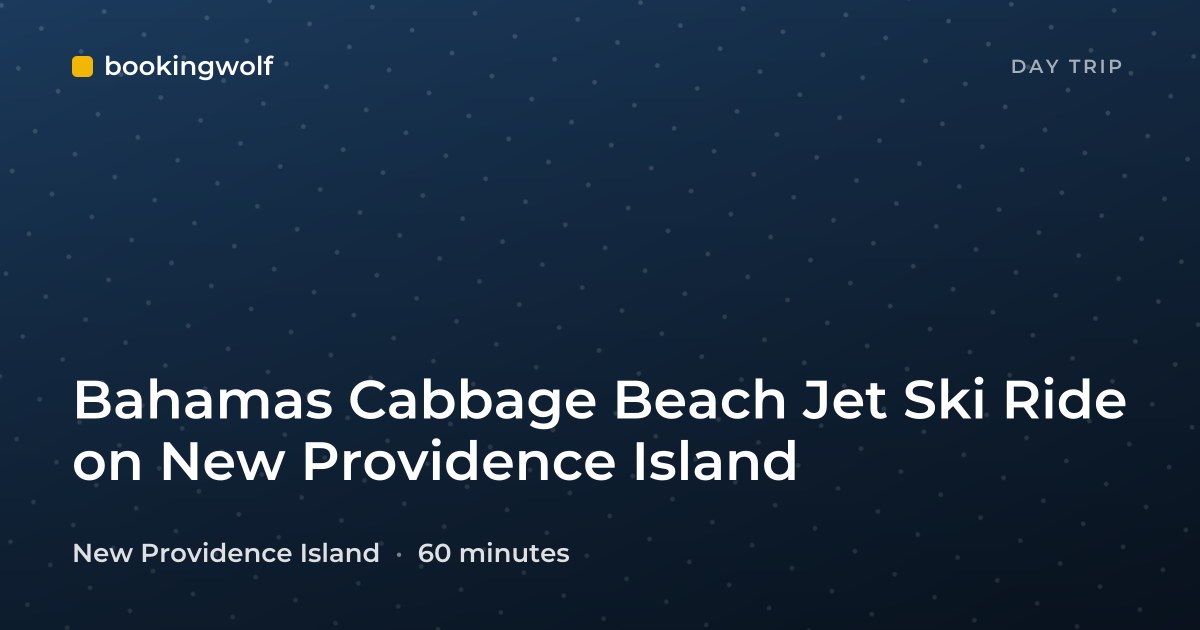 Bahamas Cabbage Beach Jet Ski Ride on New Providence Island