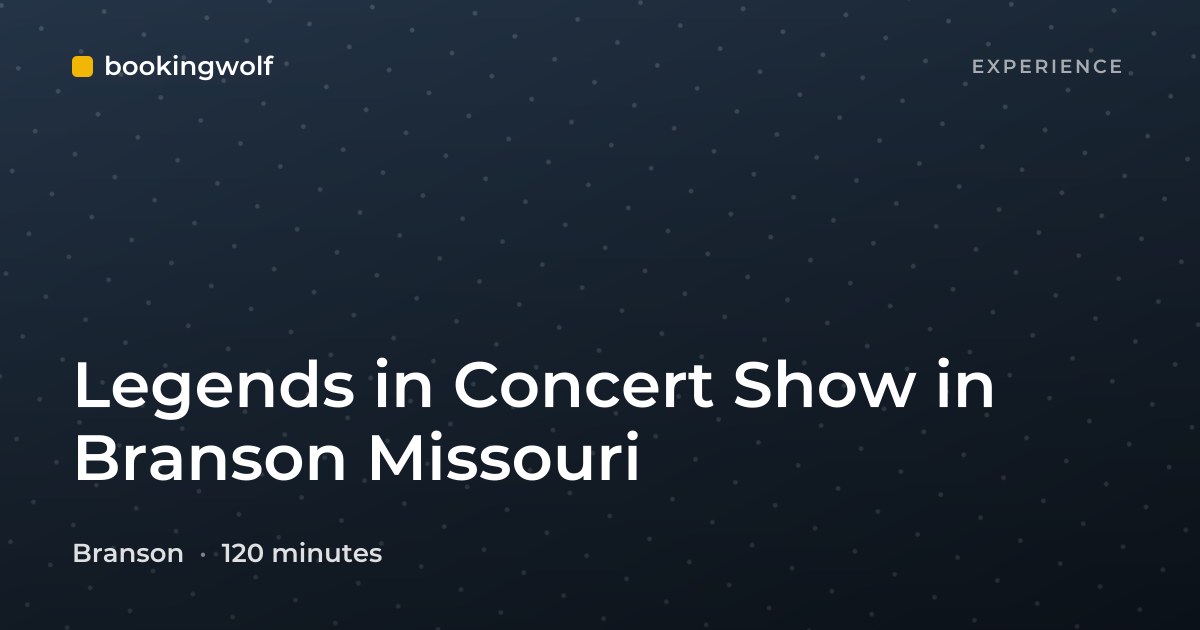 Legends in Concert Show in Branson Missouri