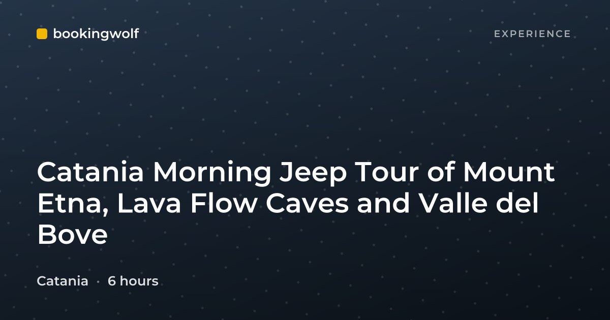 Catania Morning Jeep Tour of Mount Etna, Lava Flow Caves and Valle del Bove