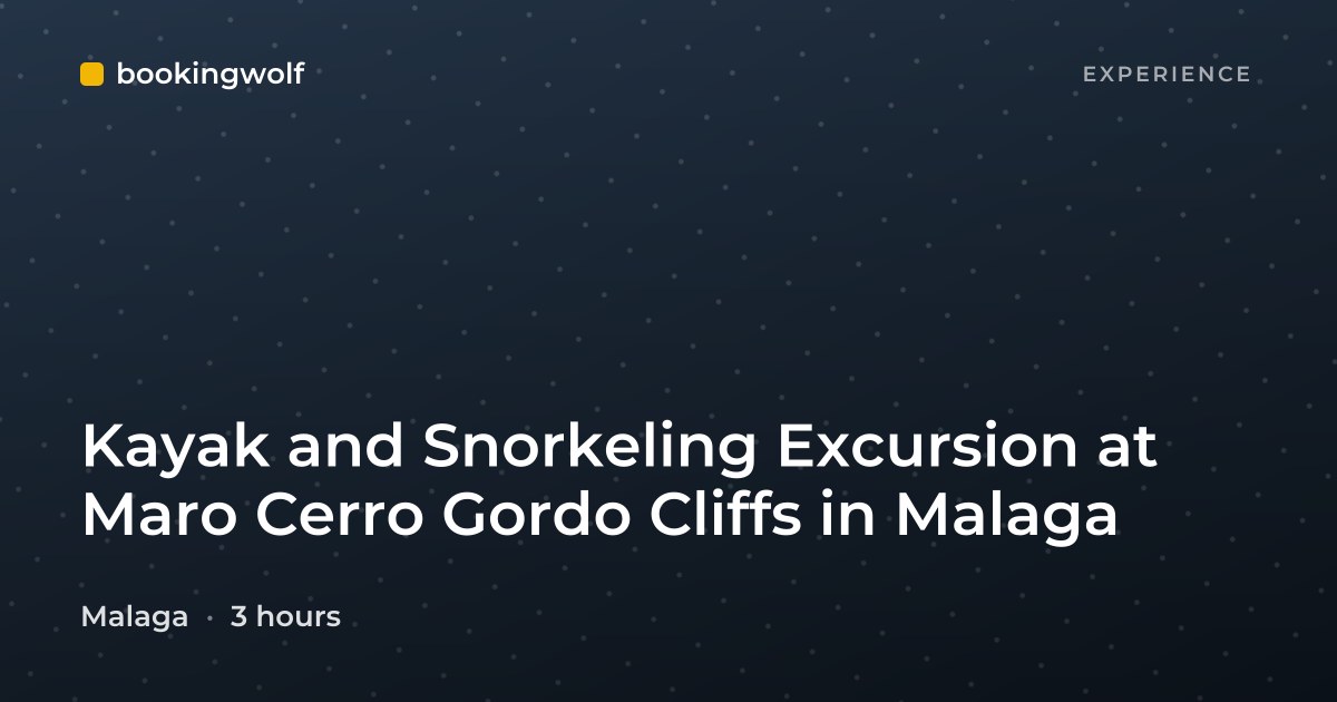 Kayak and Snorkeling Excursion at Maro Cerro Gordo Cliffs in Malaga