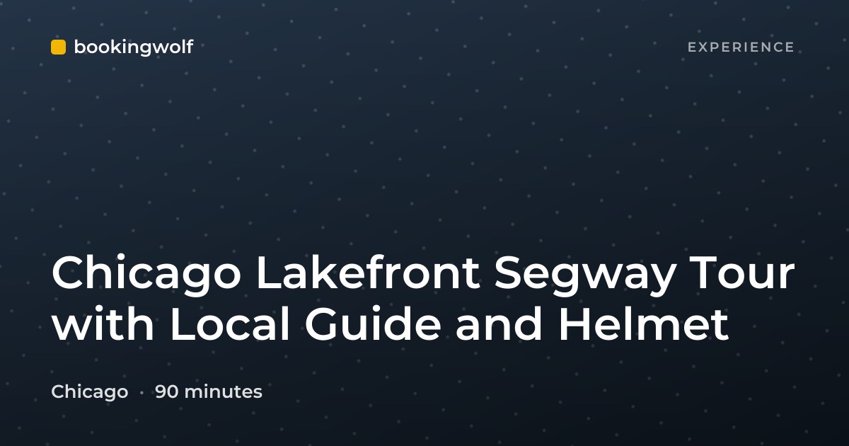 Chicago Lakefront Segway Tour with Local Guide and Helmet