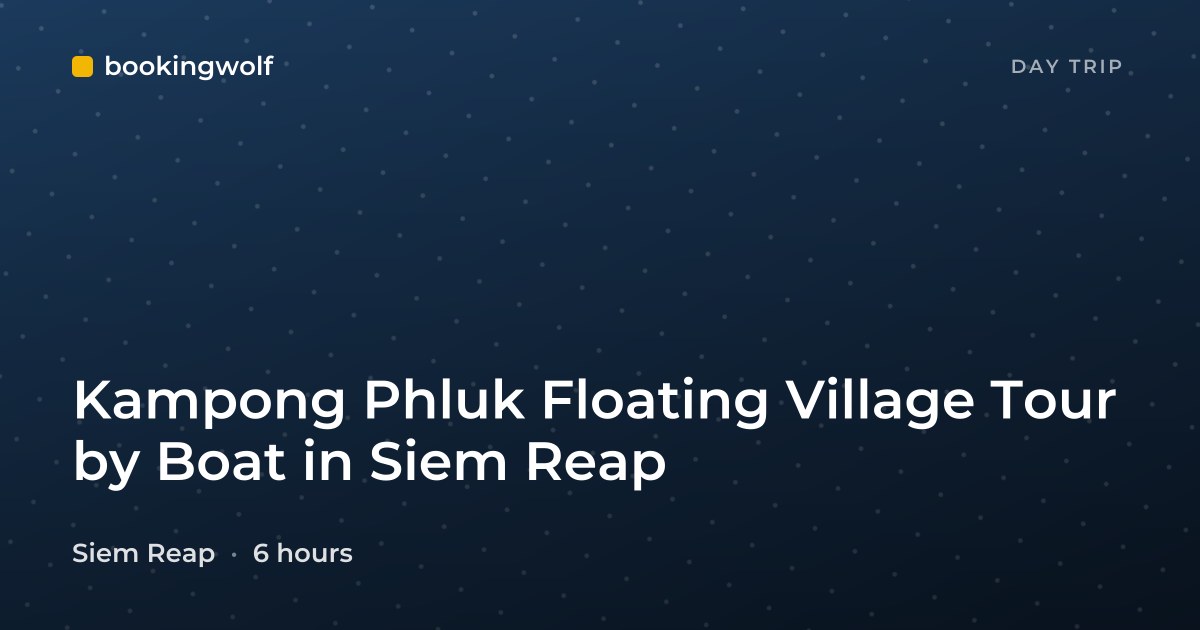 Kampong Phluk Floating Village Tour by Boat in Siem Reap