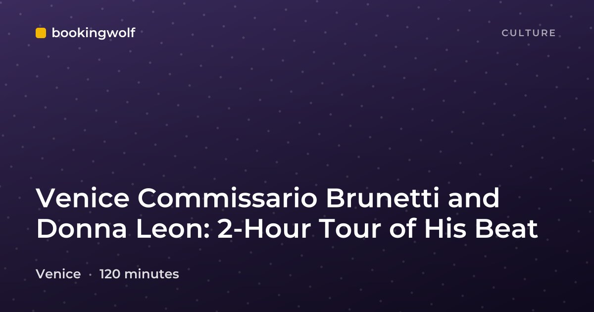 Venice Commissario Brunetti and Donna Leon: 2-Hour Tour of His Beat