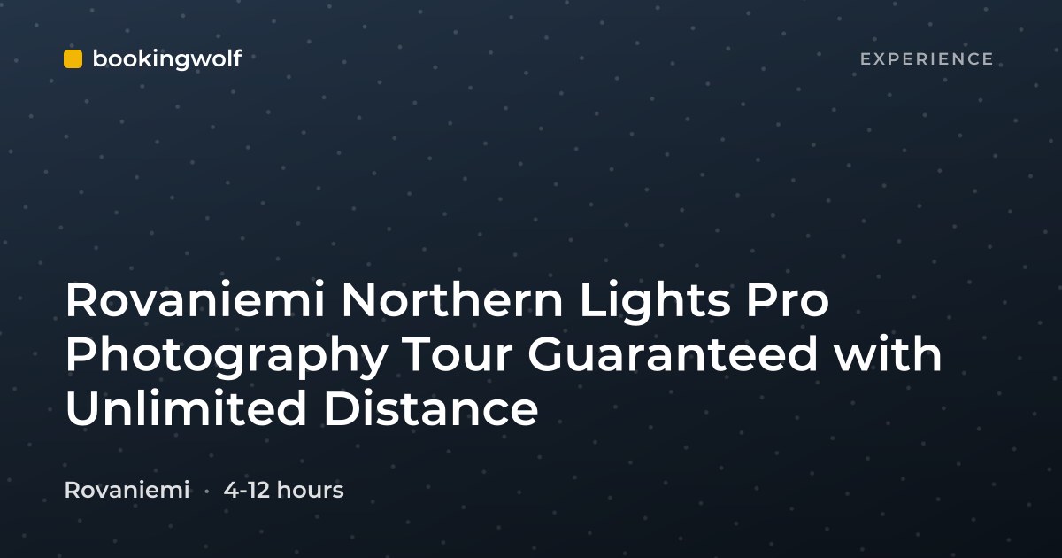 Rovaniemi Northern Lights Pro Photography Tour Guaranteed with Unlimited Distance