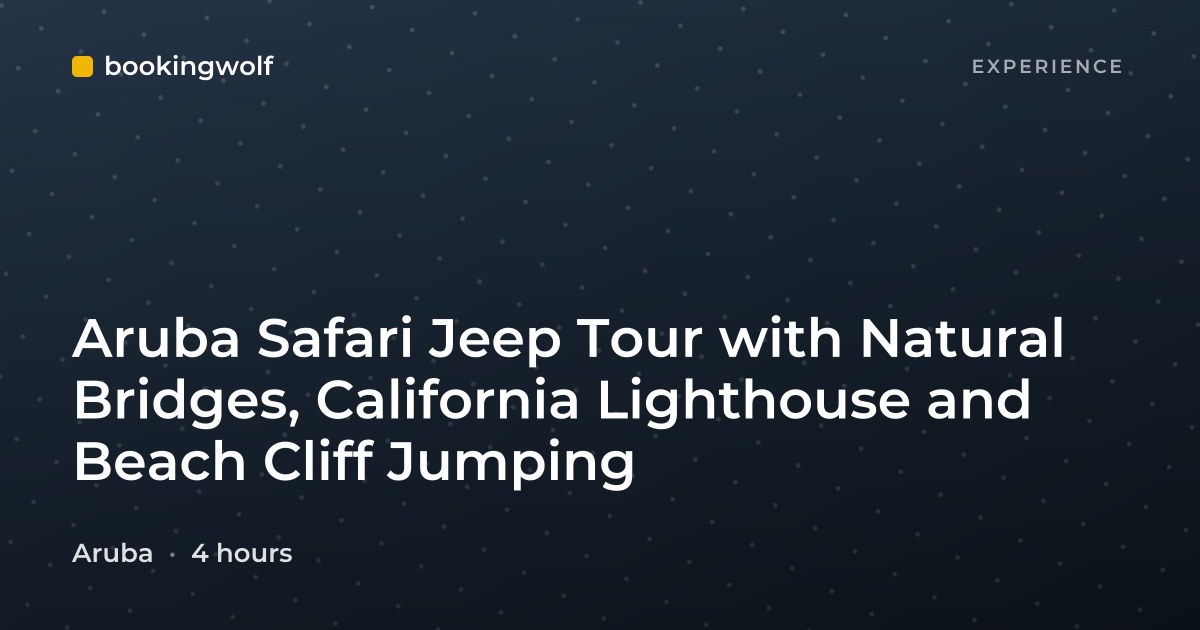 Aruba Safari Jeep Tour with Natural Bridges, California Lighthouse and Beach Cliff Jumping