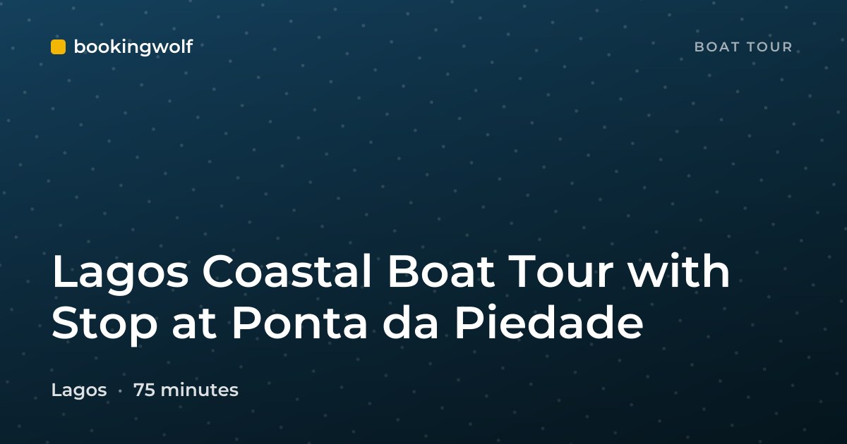 Lagos Coastal Boat Tour with Stop at Ponta da Piedade
