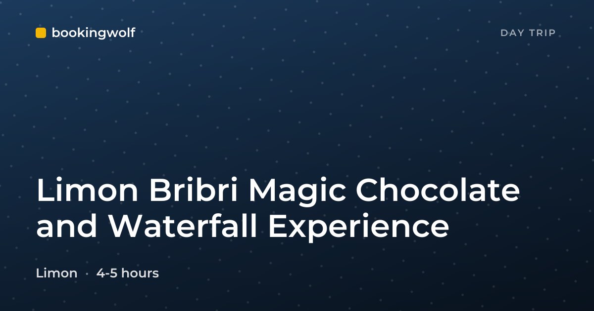 Limon Bribri Magic Chocolate and Waterfall Experience