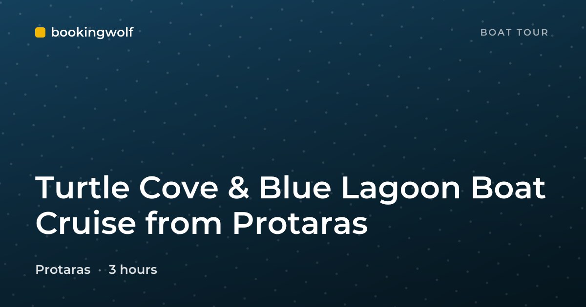 Turtle Cove & Blue Lagoon Boat Cruise from Protaras