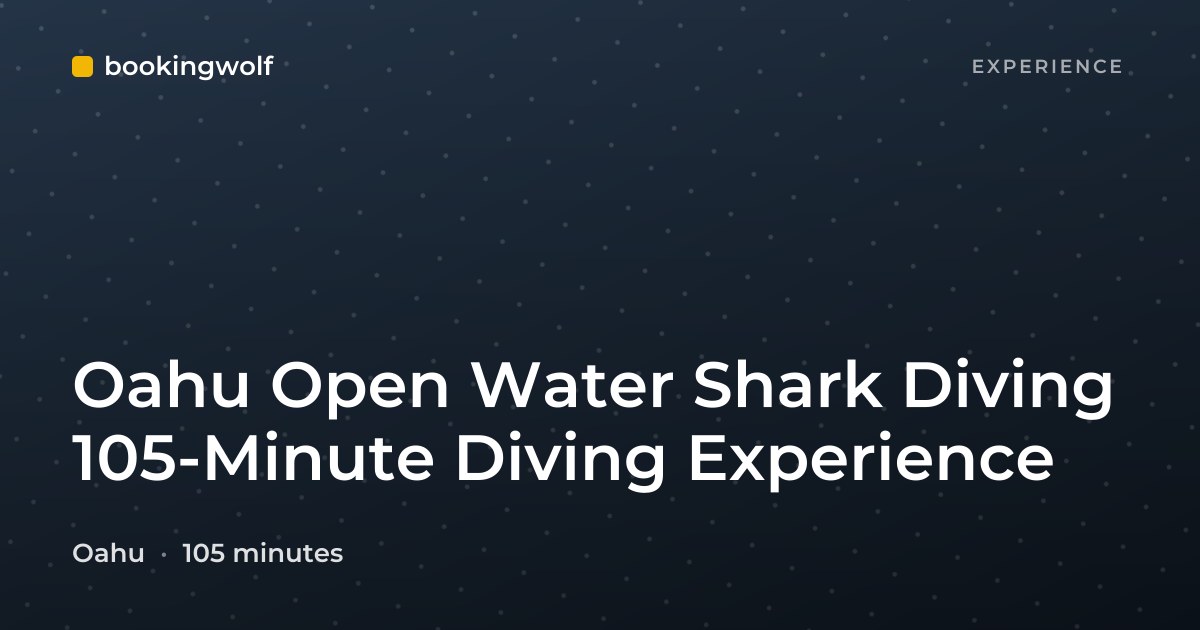 Oahu Open Water Shark Diving 105-Minute Diving Experience