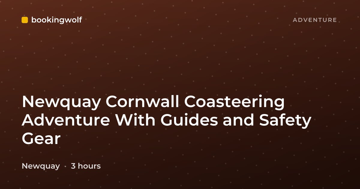 Newquay Cornwall Coasteering Adventure With Guides and Safety Gear