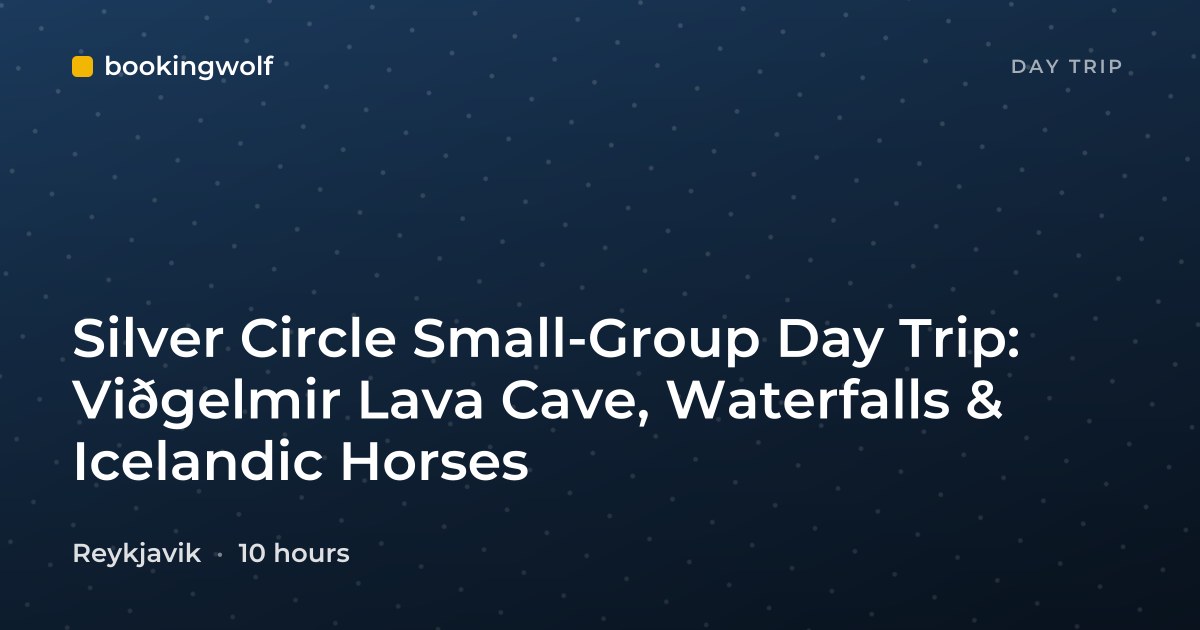 Silver Circle Small-Group Day Trip: Viðgelmir Lava Cave, Waterfalls & Icelandic Horses