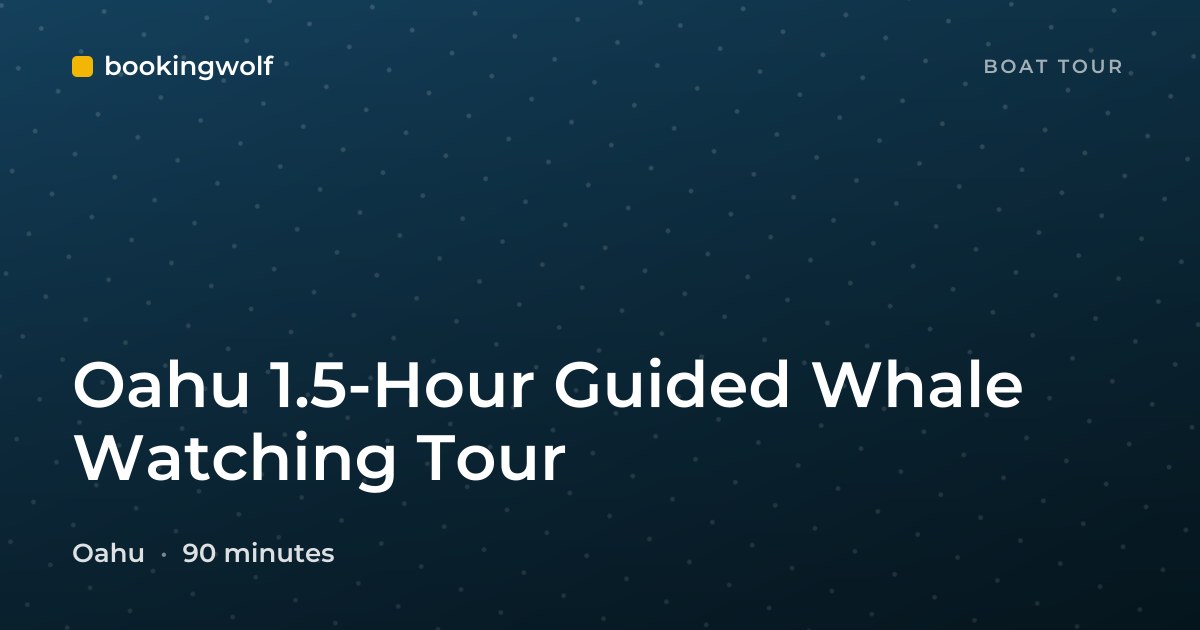 Oahu 1.5-Hour Guided Whale Watching Tour