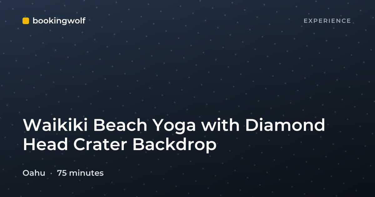 Waikiki Beach Yoga with Diamond Head Crater Backdrop