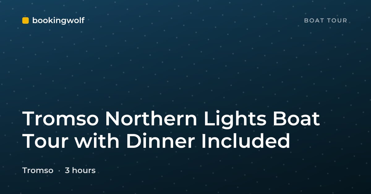 Tromso Northern Lights Boat Tour with Dinner Included