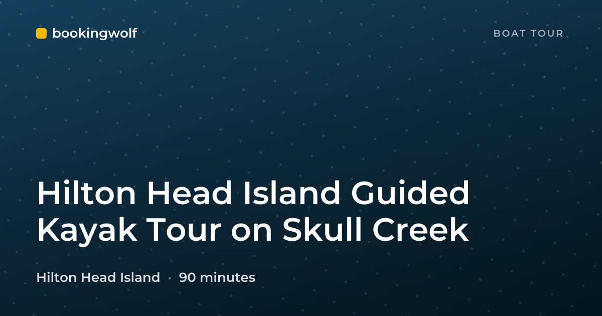 Hilton Head Island Guided Kayak Tour on Skull Creek