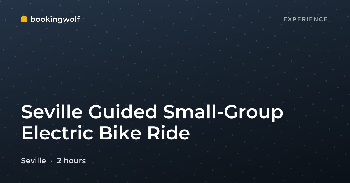 Seville Guided Small-Group Electric Bike Ride