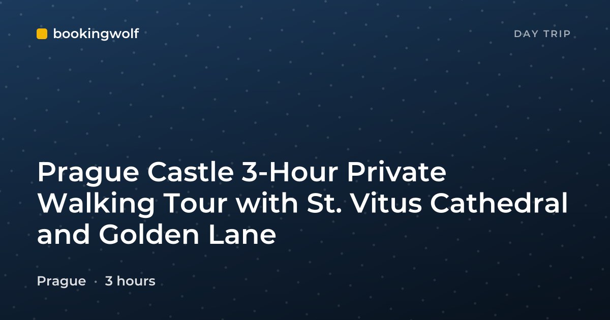 Prague Castle 3-Hour Private Walking Tour with St. Vitus Cathedral and Golden Lane